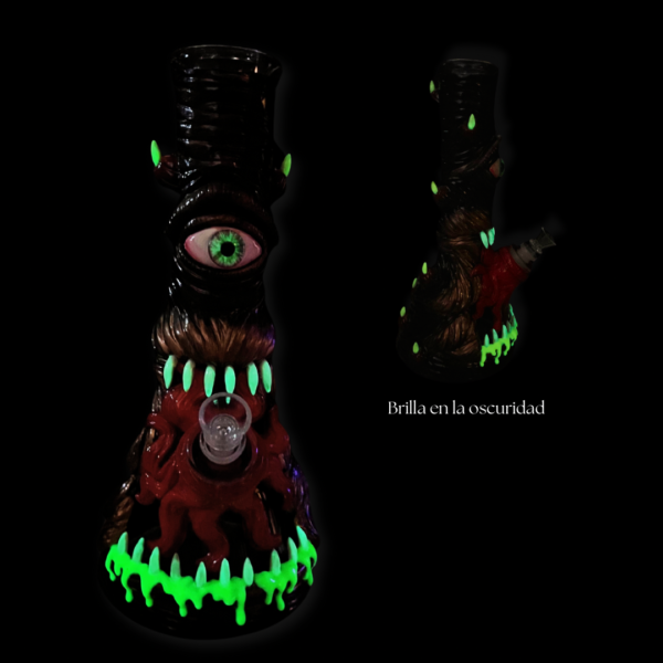 Bong Monstruo de Vidrio Fosforecente - Imagen 4