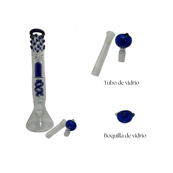 Bong Pyrex Vidrio 33 cm Atrapa Hielo - Imagen 4