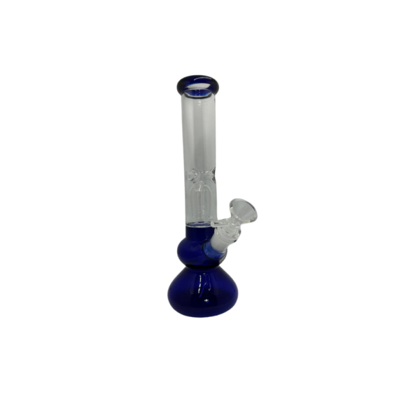 Bong de vidrio azul con percolador de 26 cm