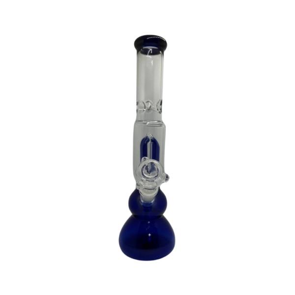 Bong de vidrio azul con atrapa-hielo de 28 cm - Imagen 2
