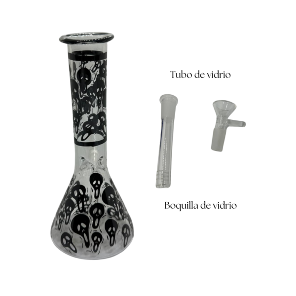 Bong tradicional con diseños de calavera - Imagen 4