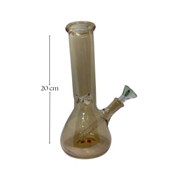Bong tradicional de vidrio color café - Imagen 2