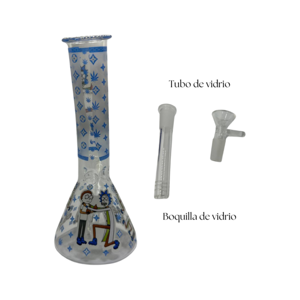 Bong de vidrio con temática de Rick and Morty - Imagen 4