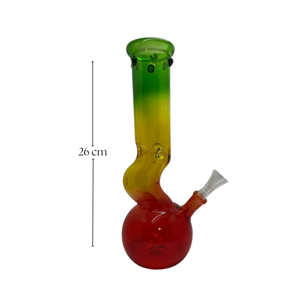 Bong de vidrio con diseño Rasta 2 - Imagen 2
