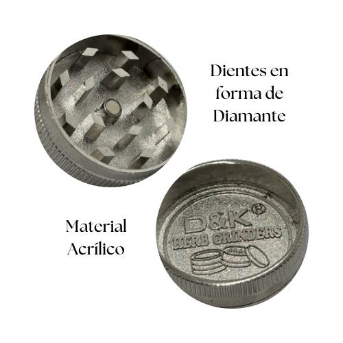 Mini Grinder Metálico Hoja Dorada – Marca D&K – 2 piezas - Imagen 7