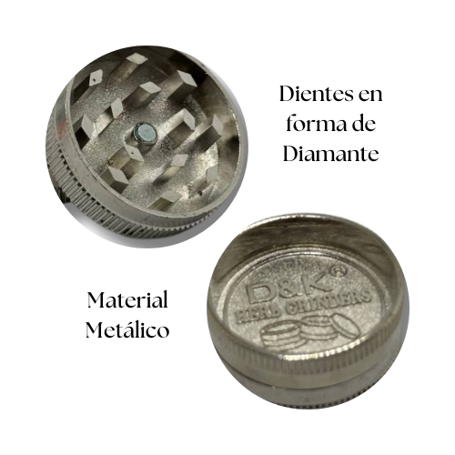 Mini Grinder Metálico Diseño Calavera – Marca D&K – 2 piezas - Imagen 3